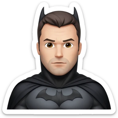 emoji of batman ben affleck sticker