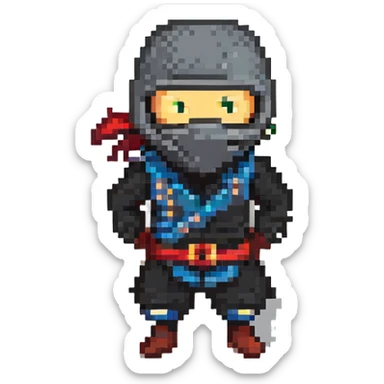masked ninja sticker