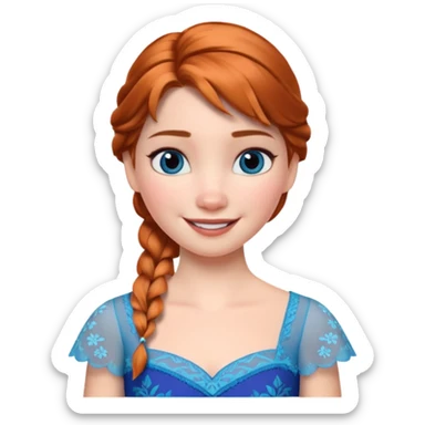 Anna from the Frozen movie sticker