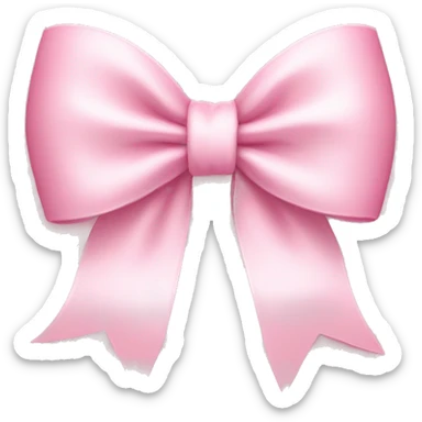 light pink bow sticker