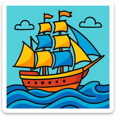 clipper, playful cartoon style, vibrant toon style sticker