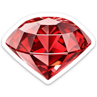 Red diamond with "RED" written on its frontRed diamond with "RED" written on its front sticker