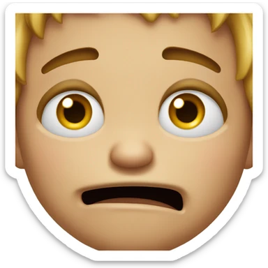 Crying and slobbering sticker