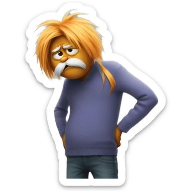 Lorax sad  sticker