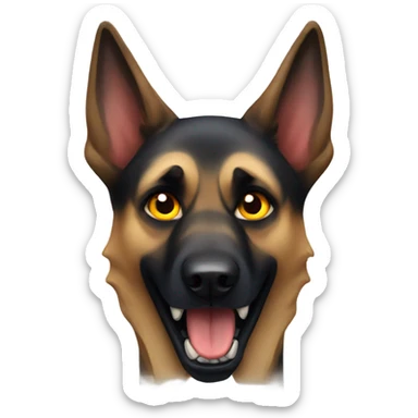 German Shepherd dog demon sticker