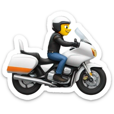 a motorcyclist rides with other motorcyclists sticker