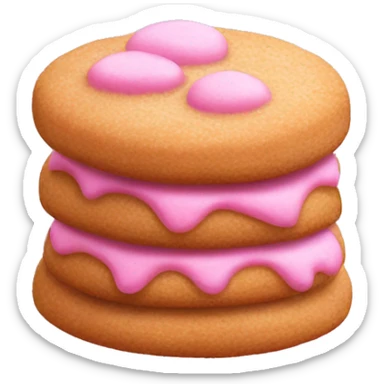 pink sugar snickerdoodle cookie  sticker