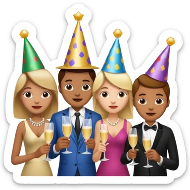 Champagne celebration big party sticker