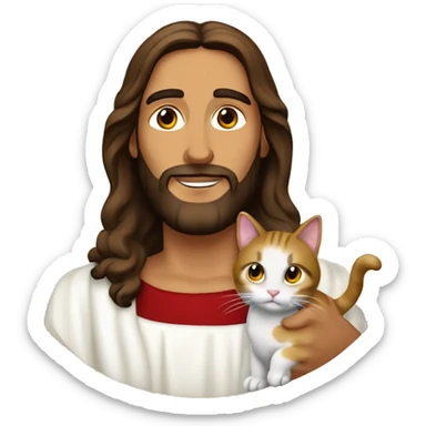 Jesús Christ with a cat sticker