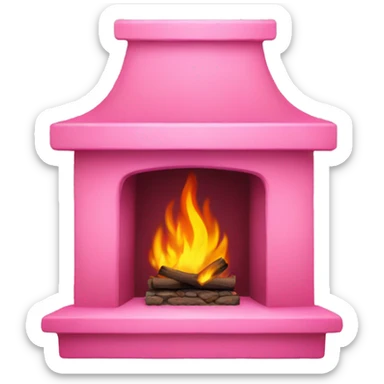pink fire place sticker