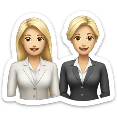 two white business women talking sticker