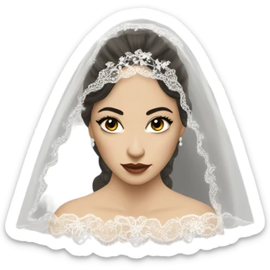 bride veil sticker