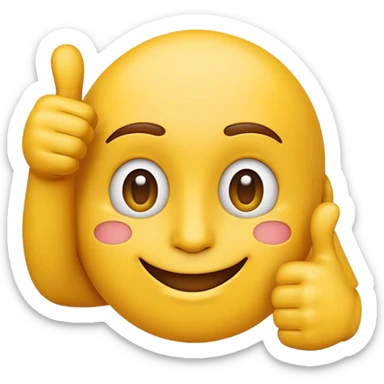 no worries emoji, calm face with a thumbs up sticker