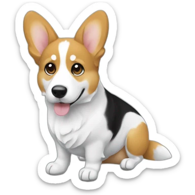 Only black and white corgis cardigan sticker