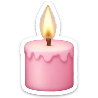Pastel pink candle sticker