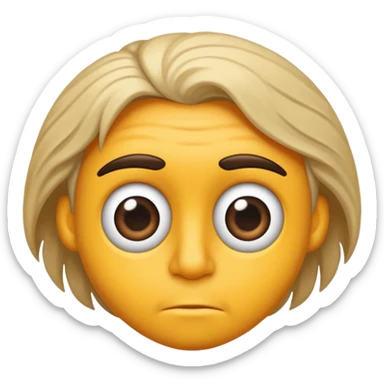 Emoji pour se moquer de quelq'un qui plier  sticker