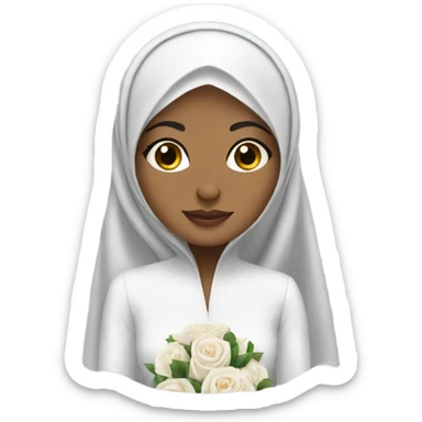 Hijab bride sticker
