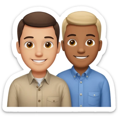 2 men talking sticker