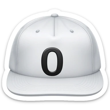 turned white cap with black number “0” on it sticker