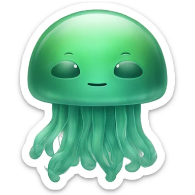 Sage green Jellyfish sticker