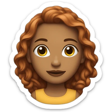 Uma mulher pálida com cabelos logos e escuros e lisos  sticker