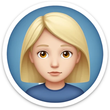 un personnage de face dans un rond en mode photo de profil sticker