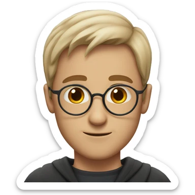 a guy looks like harry potter but without hair sticker