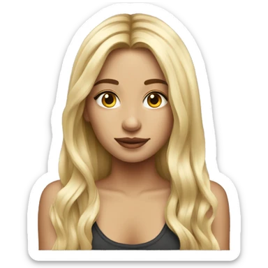 tatto artist girl with long blond hair sticker