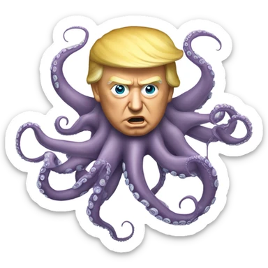 Donald trump as an octopus sticker
