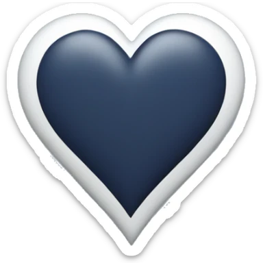 Navy blue heart  sticker