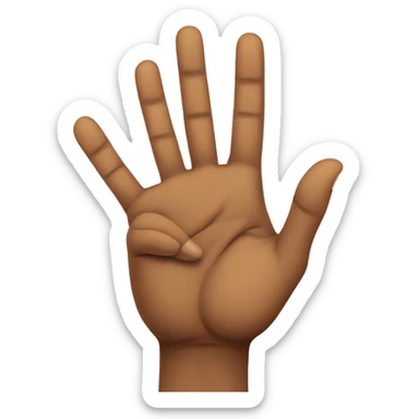 Basketball 3 point hand sign sticker