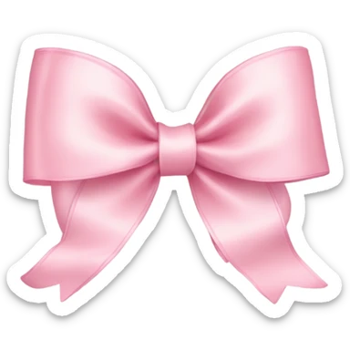 light pink ribbon bow sticker