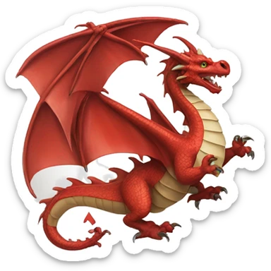 Dragon playing cards sticker