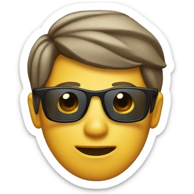 Me showing the side eye like duh with sunglasses  sticker