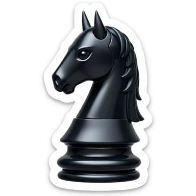 black knight chess sticker