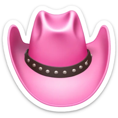 Pink cowboy hat sticker