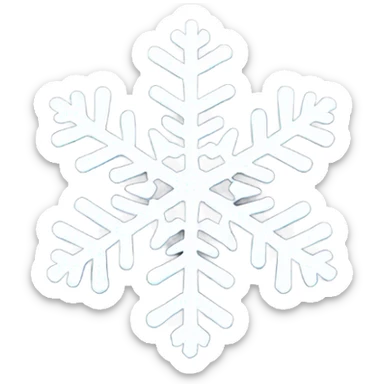 white snowflake sticker
