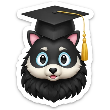 Graduation Cap in animal sticker