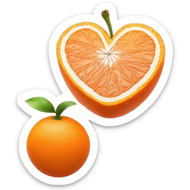 orange and love sticker