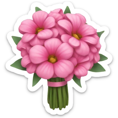 pink bouquet sticker