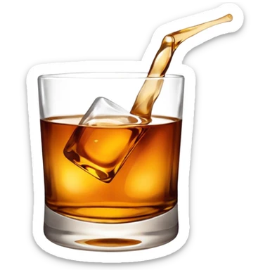 Whiskey on the rocks sticker