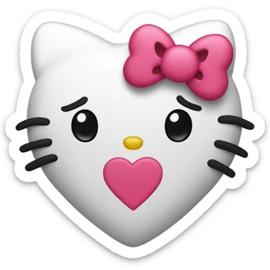 hello kitty heart sticker