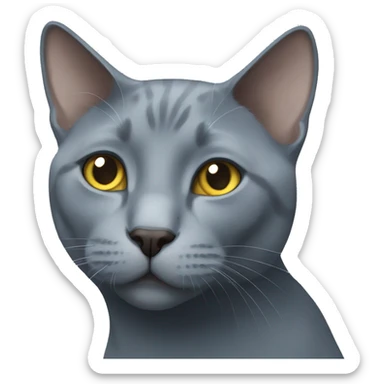 russian blue cat  sticker