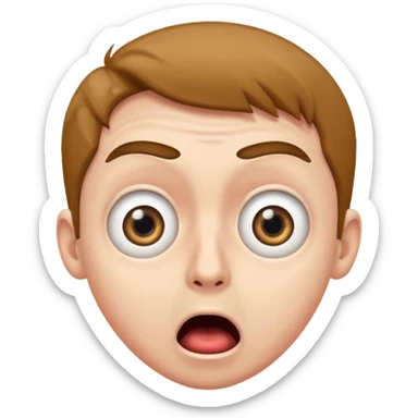 wow man shocked facial expression sticker