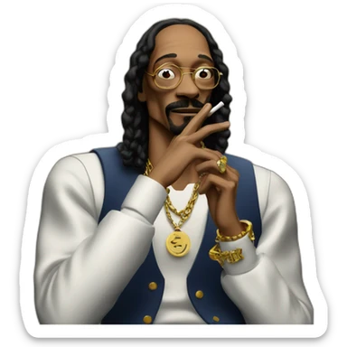 snoop dogg smoking while trading sticker