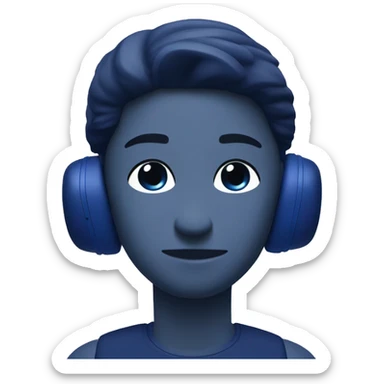 air pods max in dark blue sticker