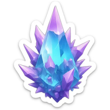 Crystal formation with crystal spikes sticker