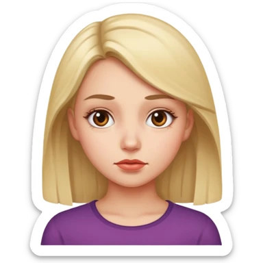 Girl giving side eye sticker