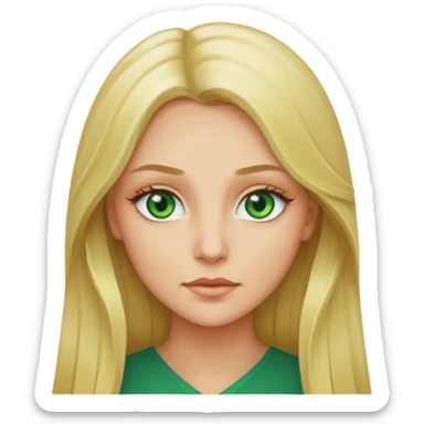 green eyes blonde long hair sticker
