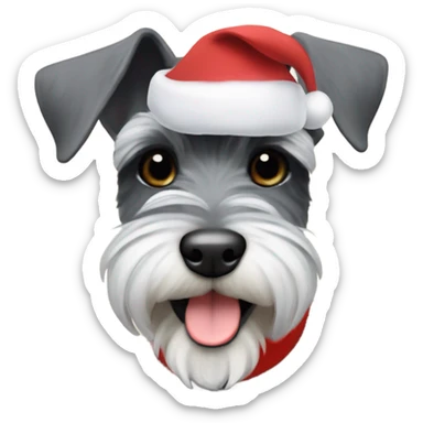 Christmas miniature schnauzer ￼ sticker